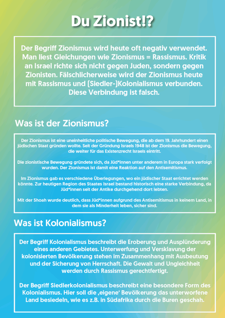 Zionist - Schimpfwort?